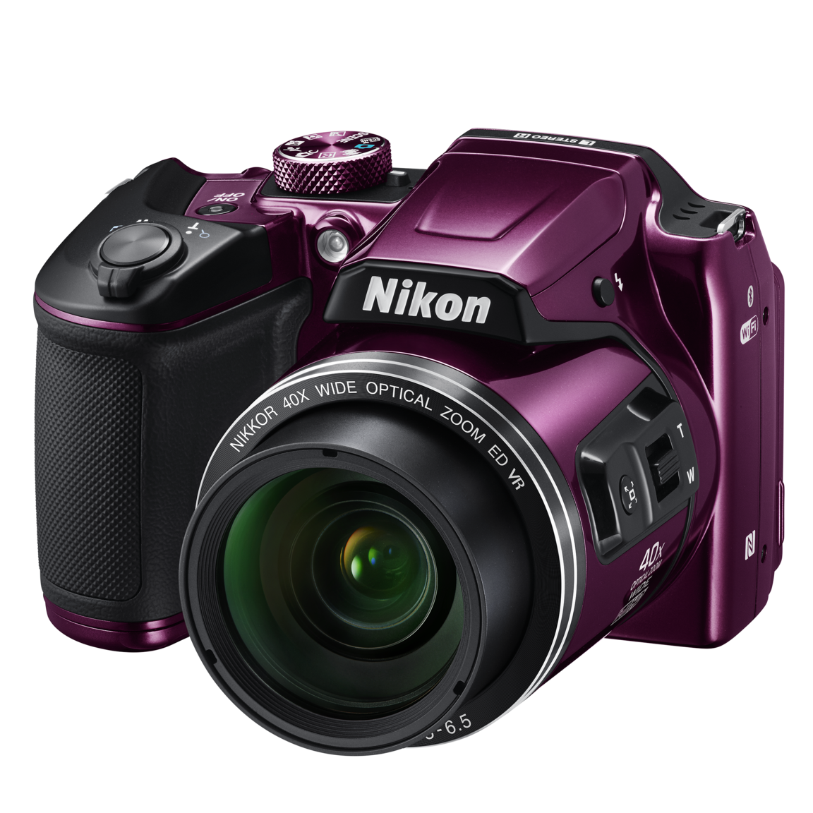 Nikon COOLPIX B500 | Digital Bridge Camera | Plum, Red & Black